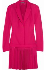 Alexander McQueen Wool-crepe and Silk-chiffon Dress