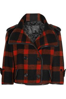 Burberry Prorsum Plaid Wool-blend Cropped Coat - Lyst