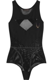 Lucas Hugh Isis Paneled Mesh Bodysuit - Lyst