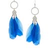 Asos Collection Lipsy Exclusive To Asos Metal Feather Drop Earrings in Blue (cobalt) - Lyst