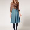 Asos Collection Asos Midi Skirt with Belt in Green (colonialgreen) - Lyst