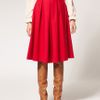 Asos Collection Asos Midi Skirt with Belt in Green (colonialgreen) - Lyst