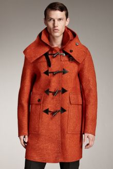 Burberry Prorsum Sculptural Felt Duffle Coat - Lyst
