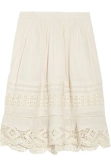 By Malene Birger Lison Crochet-trimmed Skirt - Lyst