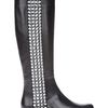 Gianmarco Lorenzi Stud Riding Boot in Black - Lyst