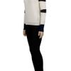 Gryphon Slash Crew Neck Jumper in White (ivory) - Lyst