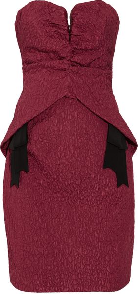 Moschino Strapless Satin-twill Dress - Lyst