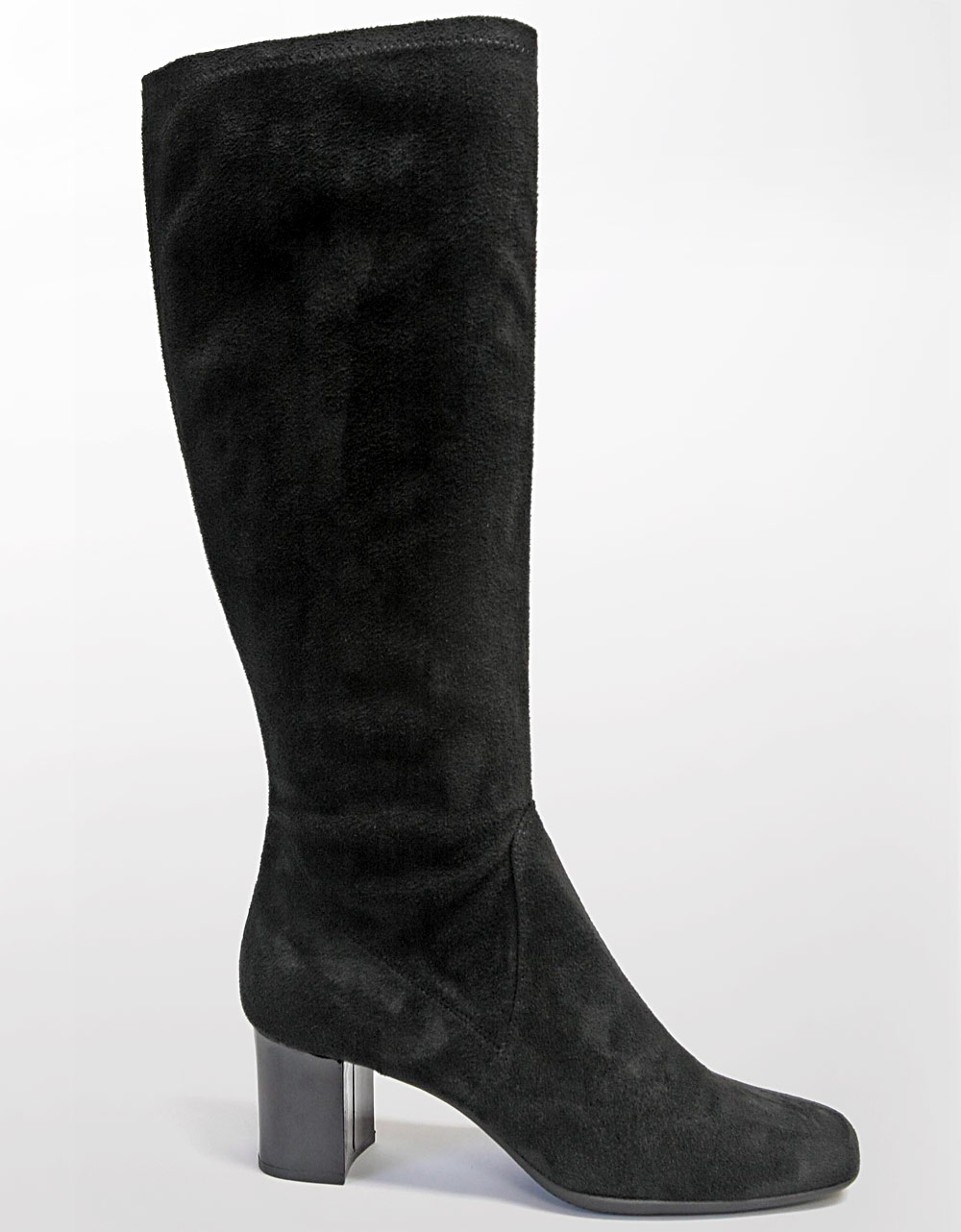 tall black suede boots flat