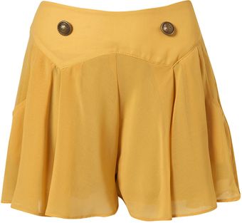 Topshop Chiffron Shorts By Rare** - Lyst