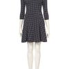 Topshop Navy Spot Fit and Flare Dress in Black (navy blue) - Lyst