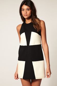 ASOS Collection Asos Shift Dress in Colour Block - Lyst