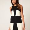 Asos Collection Asos Shift Dress in Colour Block in Black (creamblack) - Lyst