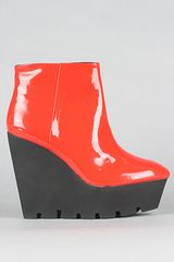 Cheap Monday The Monolit Wedge in Red Patent