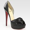 Christian Louboutin Leather Twistfront Dorsay Pumps in Black - Lyst