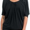 Doo. Ri Shoulder Drape Top in Black - Lyst