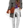 Etro Metallic Silkblend Cropped Pants in Silver - Lyst
