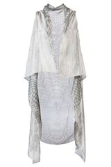 Gareth Pugh Silver Optic Cape