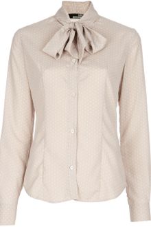 Love Moschino Pussy Bow Blouse - Lyst