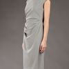 Max Mara Studio Shortsleeved Dress in Gray (grey) - Lyst