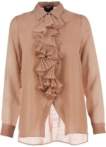 Roberta Furlanetto Ruffle Blouse - Lyst