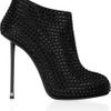 Giuseppe Zanotti Crystalembellished Satin Ankle Boots in Black - Lyst
