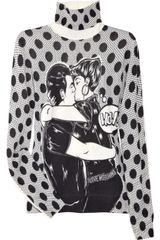Love Moschino Pop Art Wool-blend Turtleneck Sweater