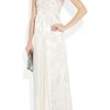 Matthew Williamson Strapless Devorésilk Gown in White (cream) - Lyst