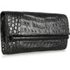 Nancy Gonzalez Crocodile Clutch in Black (pewter) - Lyst
