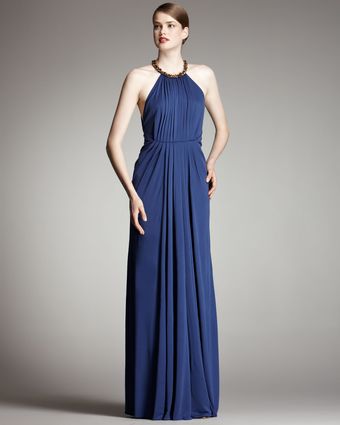 Robert Rodriguez Black Label Jennifer Halter Gown, Ocean - Lyst