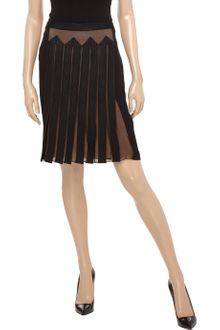 Alberta Ferretti Paneled Silk-georgette Skirt - Lyst