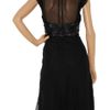 Alberta Ferretti Ribbonembellished Silkchiffon Dress in Black - Lyst