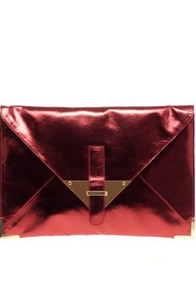 ASOS Collection Asos Metallic Portfolio Clutch - Lyst