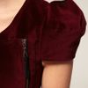 Eleven Paris Velvet Zip Dress in Red (vampire) - Lyst