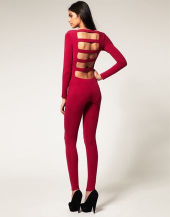 ASOS Collection Asos Long Sleeve Slash Back Unitard - Lyst