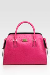 Michael Kors Ostrich-embossed Satchel