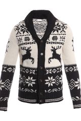 Moncler Reindeer Wool Cardigan
