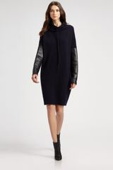 Stella McCartney Foil Sleeve Wool Dress
