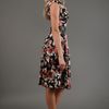 Bianca Nero Roseprint Cap Sleeve Dress  in Multicolor (nero) - Lyst