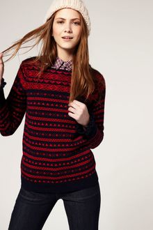Boutique By Jaeger Fairisle Matelot Sweater - Lyst