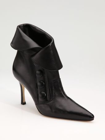 Manolo Blahnik Alden Button Ankle Boots - Lyst