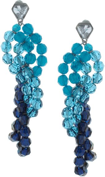 Swarovski Blue Crystal Player Drop Earrings - Lyst