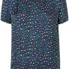 Topshop Silky Animal Print Tee in Blue - Lyst