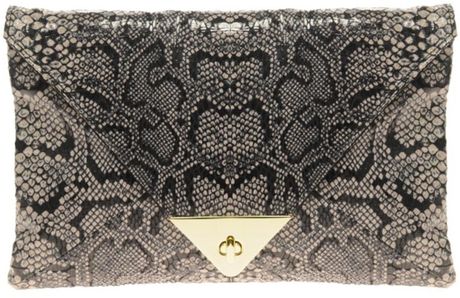 Asos Collection Asos Pyramid Metal Tip Clutch in Animal (snake) - Lyst