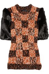 Burberry Prorsum Rabbit-sleeve Checked Sweater