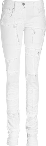  Patchwork Skinny Jeans 
