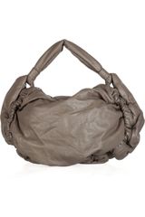 Marni Ruched Leather Shoulder Bag