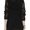 Alexander Wang Openknit Cottonblend Sweater in Black - Lyst