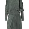 Alexander Wang Cutout Asymmetric Draped Dress in Green - Lyst