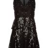 Anna Sui Deco Sequin Dress in Black - Lyst