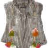 Antik Batik Lippi Tasseled Rabbit Gilet in Gray - Lyst